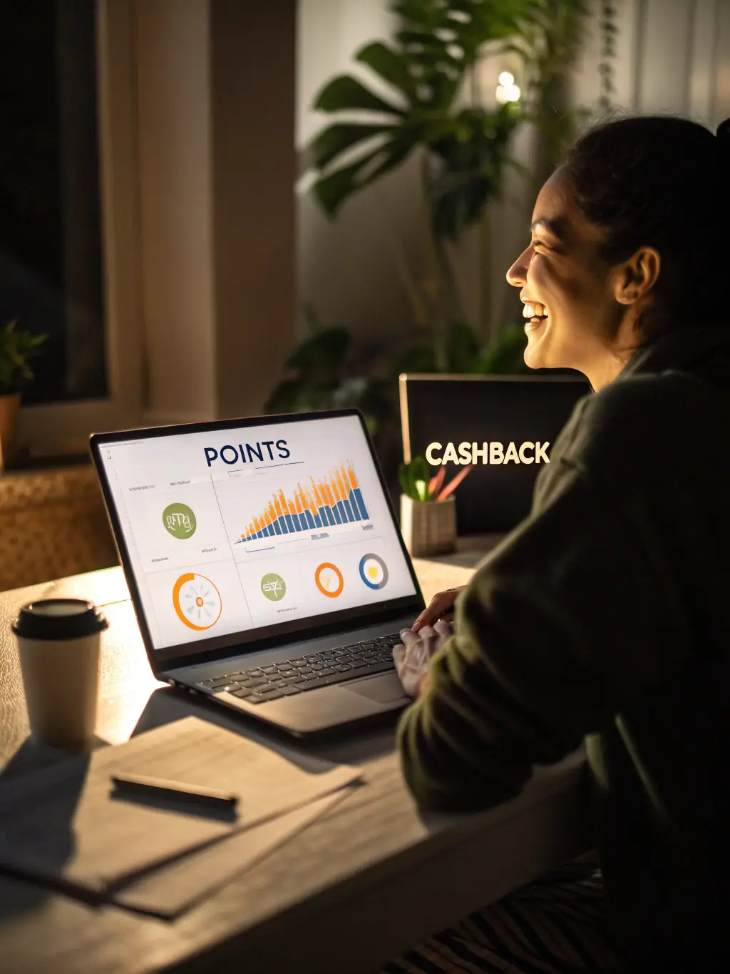 A person happily managing their finances using the Found app on a tablet, highlighting the platform's ease of use and focus on helping individuals achieve their financial goals.