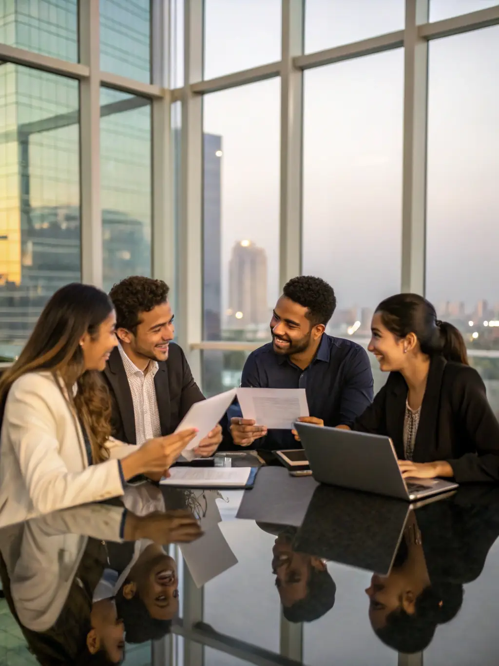 A diverse team collaborating in a modern office space, with the Brex logo visible, symbolizing their focus on financial solutions for startups.