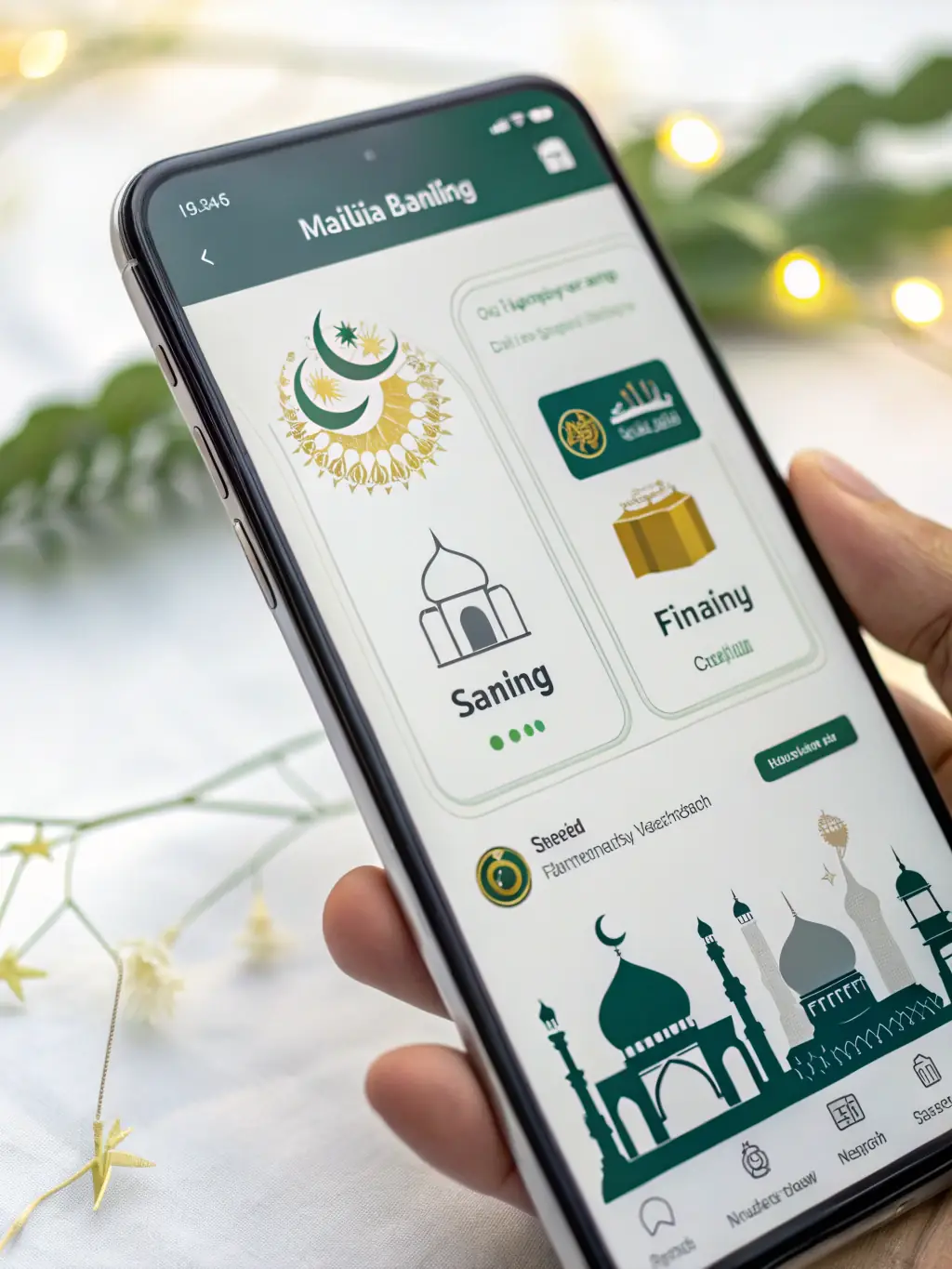 A sleek image of the Wamo app interface on a mobile phone, showcasing its user-friendly design and focus on modern banking solutions for everyday users.