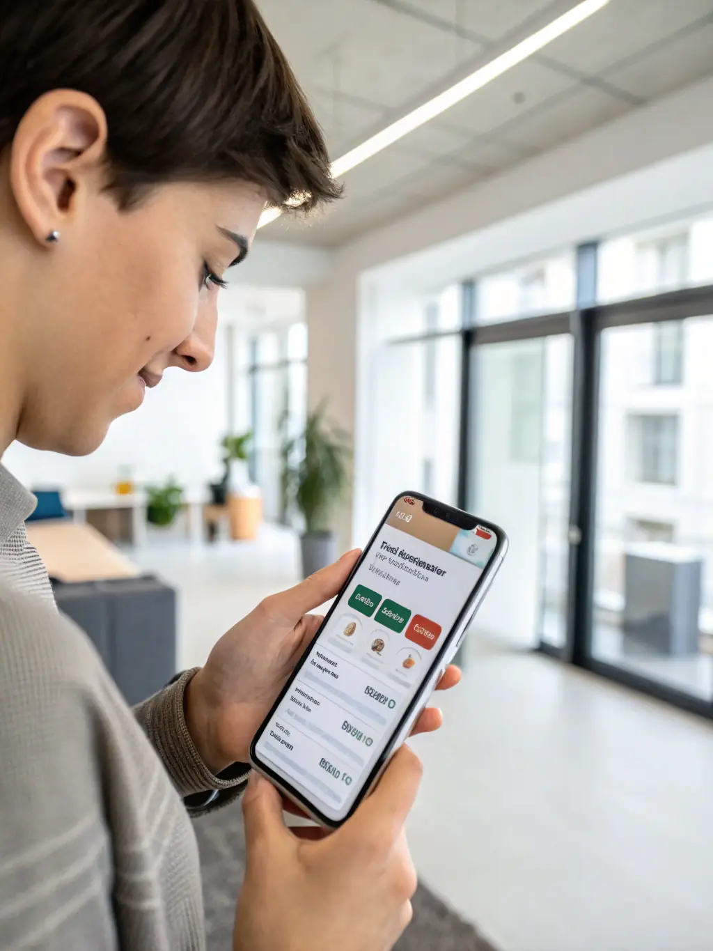 A close-up shot of the Found mobile app interface, highlighting its budgeting and expense management features.
