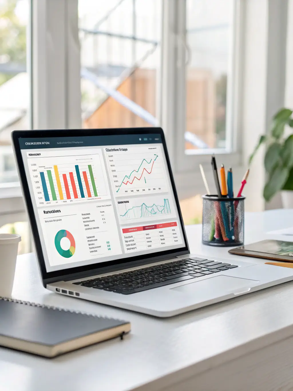A clean, professional image of a Found business checking account interface on a laptop screen, highlighting features like transaction tracking and expense management.